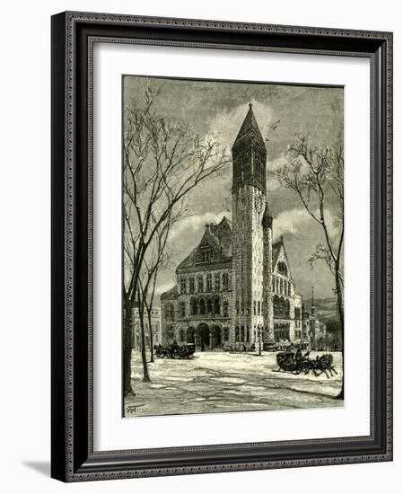 The City Hall Albany 1891, USA-null-Framed Giclee Print