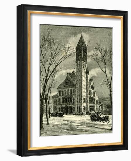 The City Hall Albany 1891, USA-null-Framed Giclee Print