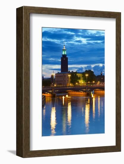 The City Hall at Night, Kungsholmen, Stockholm, Sweden, Scandinavia, Europe-Frank Fell-Framed Photographic Print