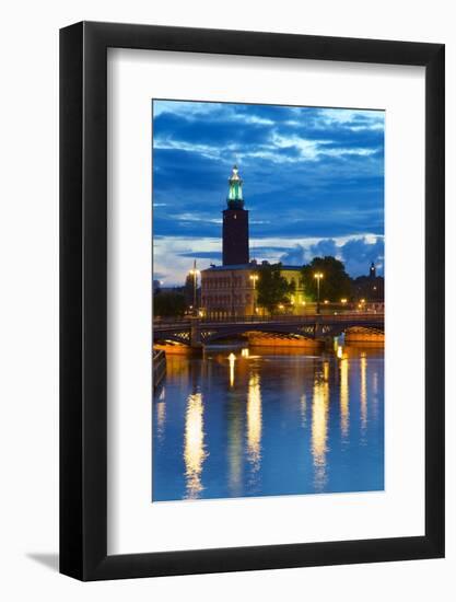 The City Hall at Night, Kungsholmen, Stockholm, Sweden, Scandinavia, Europe-Frank Fell-Framed Photographic Print