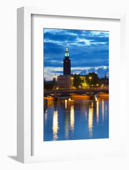 The City Hall at Night, Kungsholmen, Stockholm, Sweden, Scandinavia, Europe-Frank Fell-Framed Photographic Print