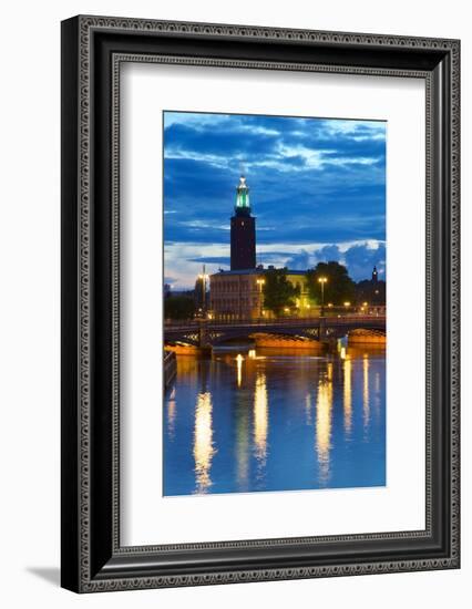 The City Hall at Night, Kungsholmen, Stockholm, Sweden, Scandinavia, Europe-Frank Fell-Framed Photographic Print