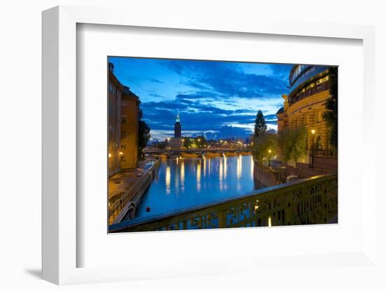 The City Hall at Night, Kungsholmen, Stockholm, Sweden, Scandinavia, Europe-Frank Fell-Framed Photographic Print