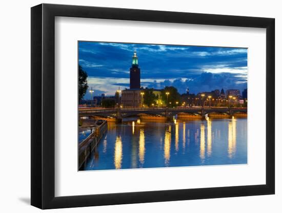 The City Hall at Night, Kungsholmen, Stockholm, Sweden, Scandinavia, Europe-Frank Fell-Framed Photographic Print