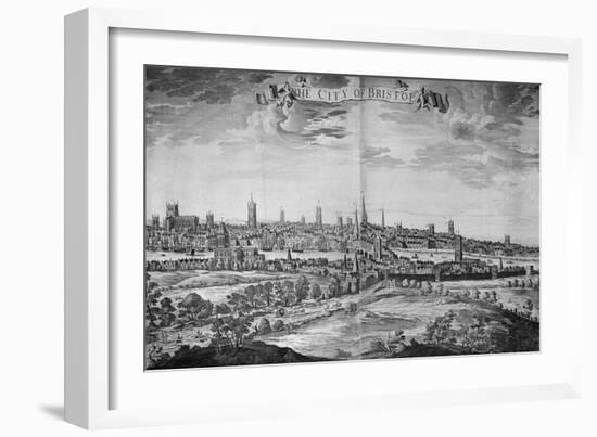 The City of Bristol (With Key), 1717 (Engraving)-Johannes Kip-Framed Giclee Print