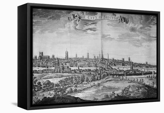 The City of Bristol (With Key), 1717 (Engraving)-Johannes Kip-Framed Premier Image Canvas
