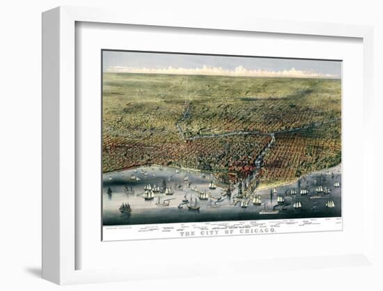 The City of Chicago, Illinois, 1874-Parsons and Atwater-Framed Giclee Print