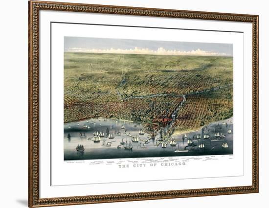 The City of Chicago, Illinois, 1874-Parsons and Atwater-Framed Giclee Print