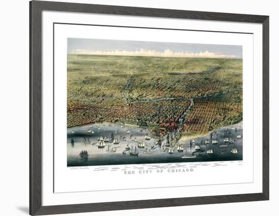The City of Chicago, Illinois, 1874-Parsons and Atwater-Framed Giclee Print