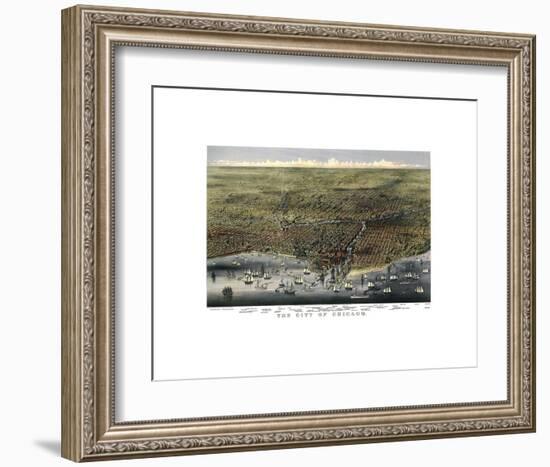 The City of Chicago, Illinois, 1874-Parsons and Atwater-Framed Art Print