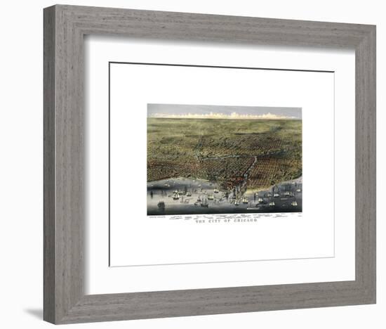 The City of Chicago, Illinois, 1874-Parsons and Atwater-Framed Art Print