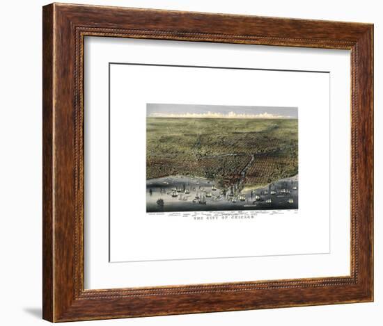 The City of Chicago, Illinois, 1874-Parsons and Atwater-Framed Art Print