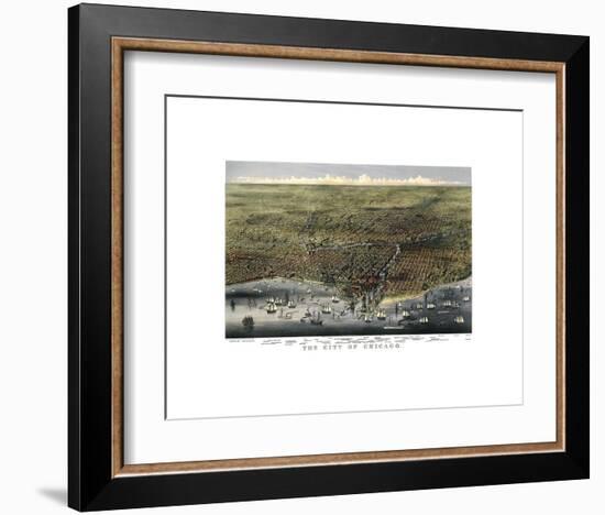 The City of Chicago, Illinois, 1874-Parsons and Atwater-Framed Art Print