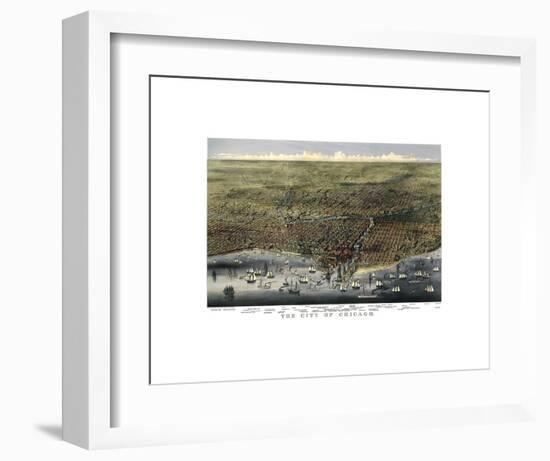 The City of Chicago, Illinois, 1874-Parsons and Atwater-Framed Art Print