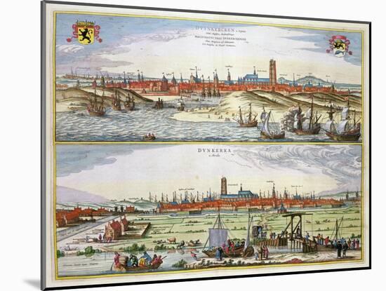 The City of Dunkirk During the Spanish Occupation, Published in Amsterdam, 1649-Joan Blaeu-Mounted Giclee Print