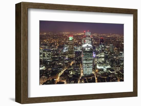 The City of London Seen from the Viewing Gallery of the Shard.-David Bank-Framed Photographic Print