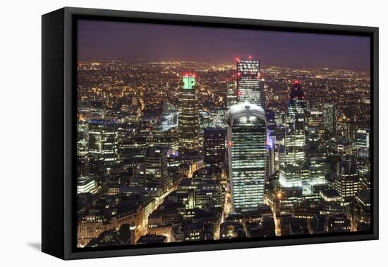 The City of London Seen from the Viewing Gallery of the Shard.-David Bank-Framed Premier Image Canvas