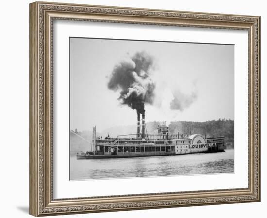 The 'City of Louisville' Steamboat on the Ohio River, C.1870-American Photographer-Framed Giclee Print