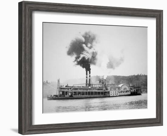 The 'City of Louisville' Steamboat on the Ohio River, C.1870-American Photographer-Framed Giclee Print