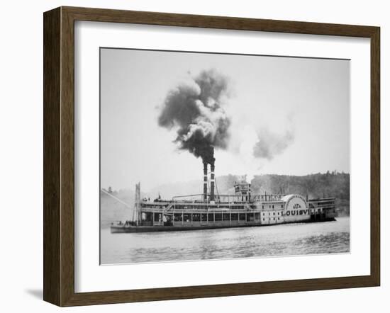 The 'City of Louisville' Steamboat on the Ohio River, C.1870-American Photographer-Framed Giclee Print