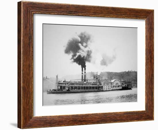 The 'City of Louisville' Steamboat on the Ohio River, C.1870-American Photographer-Framed Giclee Print