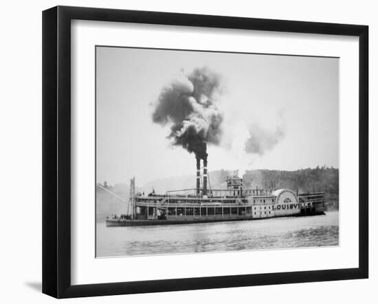 The 'City of Louisville' Steamboat on the Ohio River, C.1870-American Photographer-Framed Giclee Print