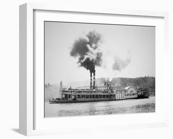 The 'City of Louisville' Steamboat on the Ohio River, C.1870-American Photographer-Framed Giclee Print