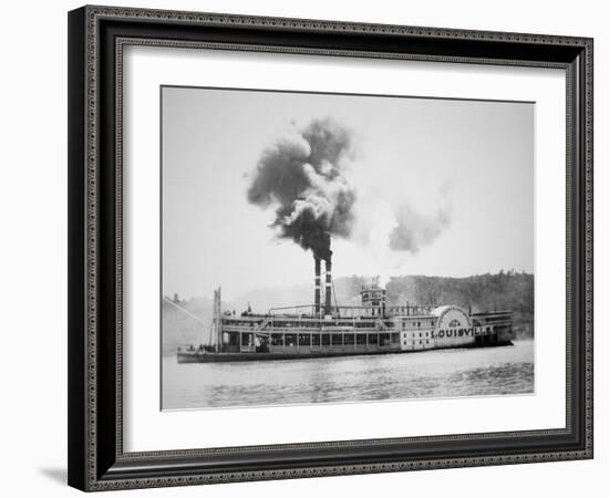 The 'City of Louisville' Steamboat on the Ohio River, C.1870-American Photographer-Framed Giclee Print