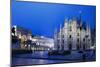 The City of Milan, the Huge Duomo Cathedral and the Centre of the City-David Churchill-Mounted Photographic Print