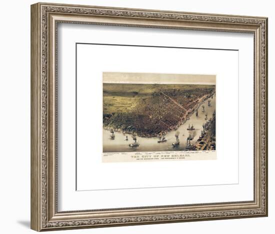 The City of New Orleans, Louisiana, 1885-Currier & Ives-Framed Giclee Print