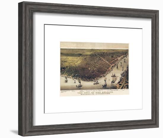 The City of New Orleans, Louisiana, 1885-Currier & Ives-Framed Giclee Print