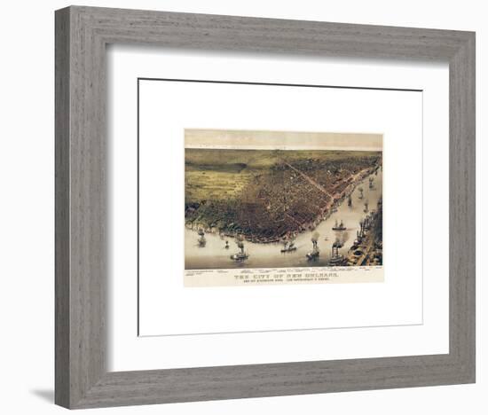 The City of New Orleans, Louisiana, 1885-Currier & Ives-Framed Giclee Print