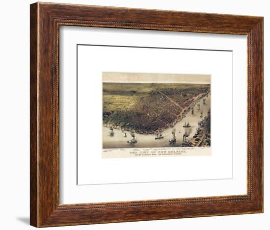 The City of New Orleans, Louisiana, 1885-Currier & Ives-Framed Giclee Print