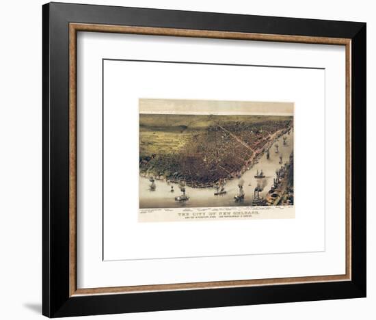 The City of New Orleans, Louisiana, 1885-Currier & Ives-Framed Giclee Print