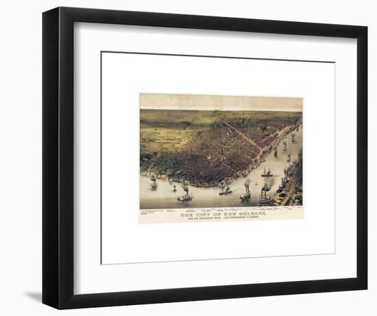 The City of New Orleans, Louisiana, 1885-Currier & Ives-Framed Giclee Print