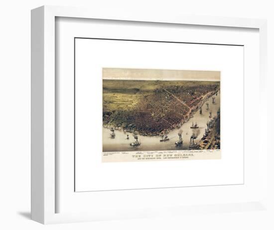 The City of New Orleans, Louisiana, 1885-Currier & Ives-Framed Giclee Print