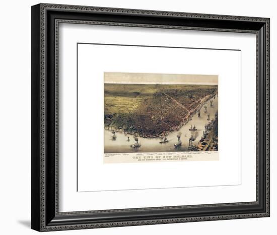 The City of New Orleans, Louisiana, 1885-Currier & Ives-Framed Giclee Print