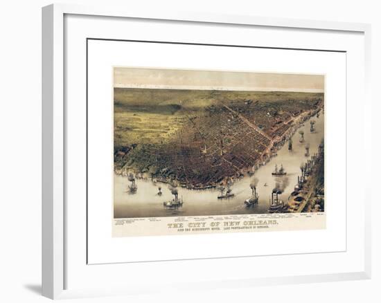 The City of New Orleans, Louisiana, 1885-Currier & Ives-Framed Giclee Print