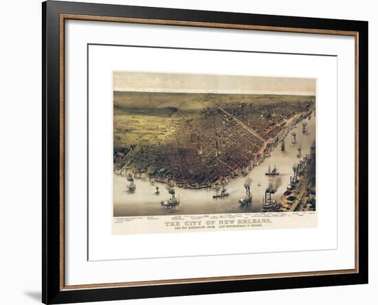 The City of New Orleans, Louisiana, 1885-Currier & Ives-Framed Giclee Print