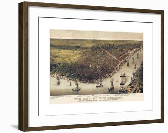 The City of New Orleans, Louisiana, 1885-Currier & Ives-Framed Giclee Print