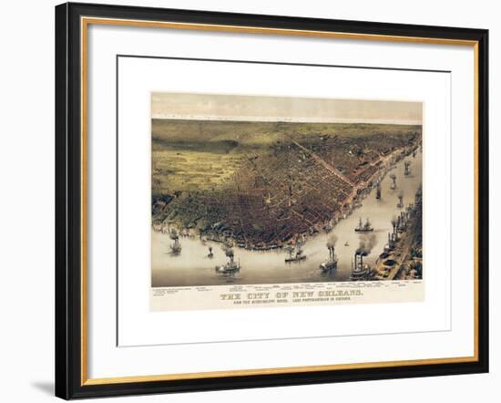 The City of New Orleans, Louisiana, 1885-Currier & Ives-Framed Giclee Print