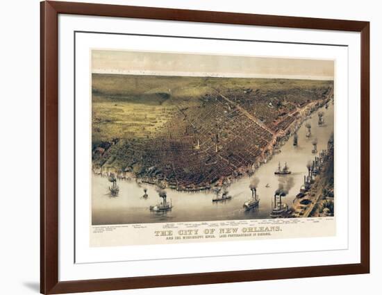 The City of New Orleans, Louisiana, 1885-Currier & Ives-Framed Giclee Print