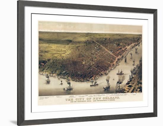 The City of New Orleans, Louisiana, 1885-Currier & Ives-Framed Giclee Print