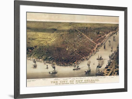 The City of New Orleans, Louisiana, 1885-Currier & Ives-Framed Giclee Print