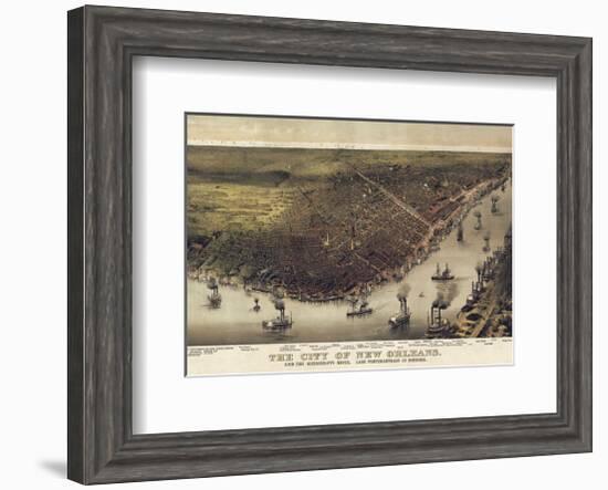 The City of New Orleans, Louisiana, 1885-Currier & Ives-Framed Art Print