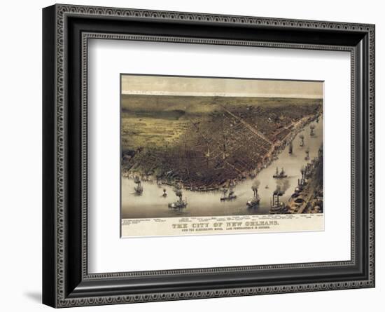 The City of New Orleans, Louisiana, 1885-Currier & Ives-Framed Art Print