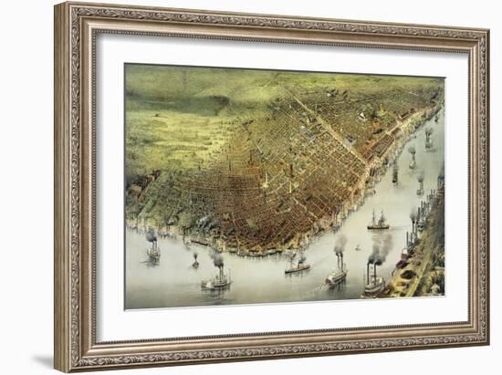 The City of New Orleans-Currier & Ives-Framed Giclee Print