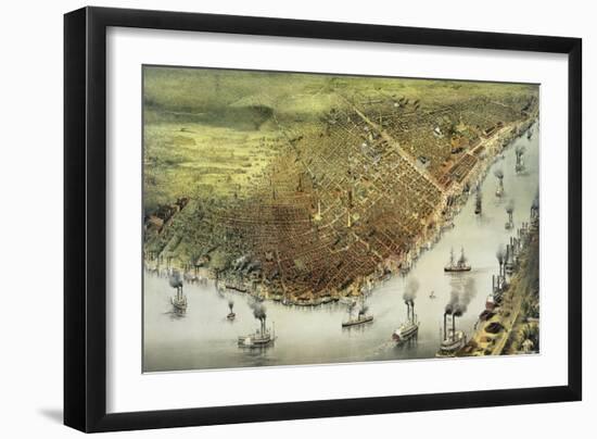 The City of New Orleans-Currier & Ives-Framed Giclee Print