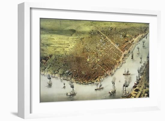 The City of New Orleans-Currier & Ives-Framed Giclee Print