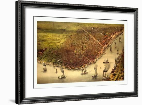 The City of New Orleans-Currier & Ives-Framed Giclee Print